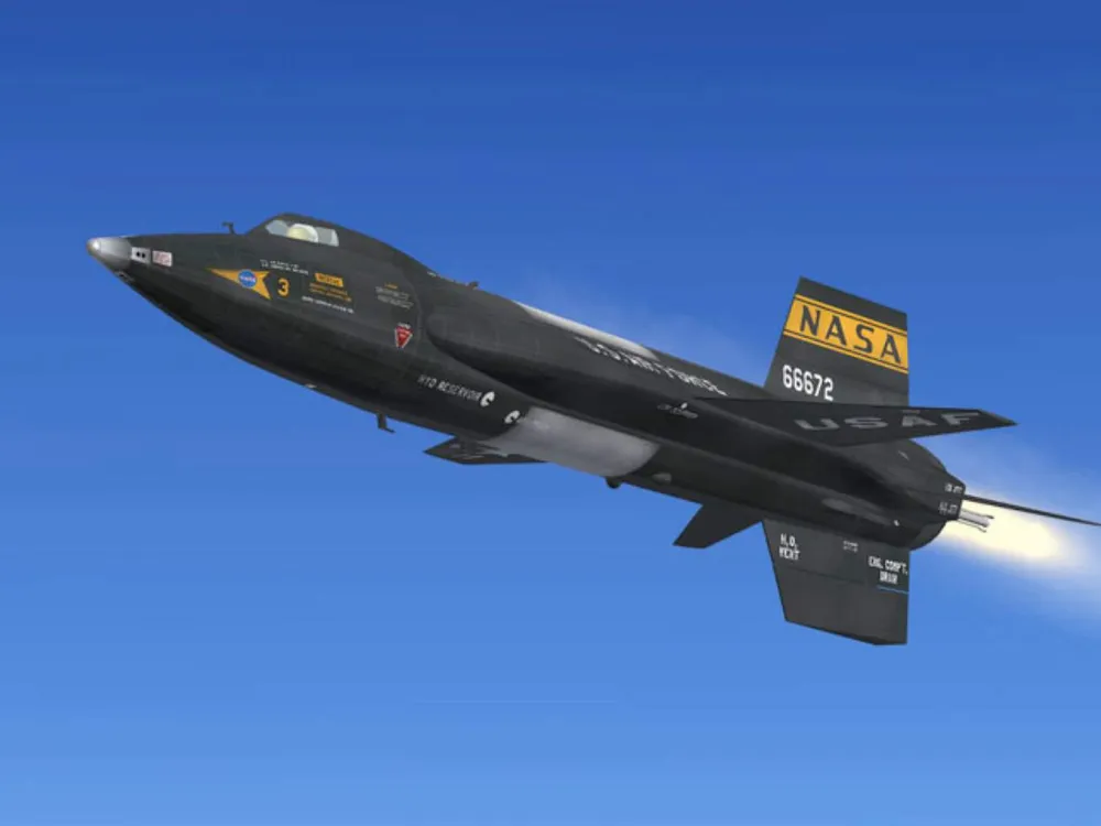 The North American X-15 in flight.