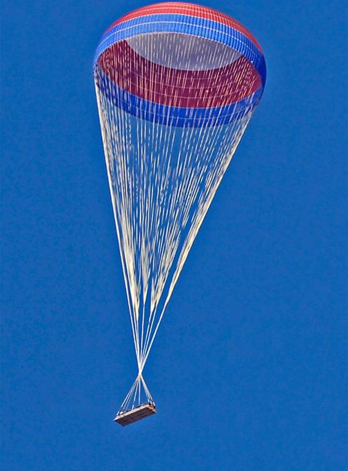 NASA tests a parachute for its new moon rocket.