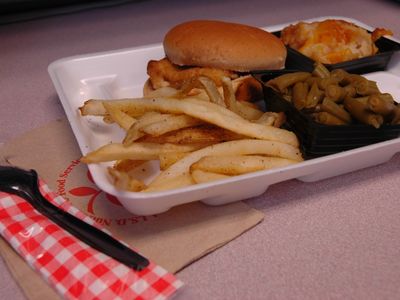 Many public schools currently serve lunch on one-use-only foam trays.