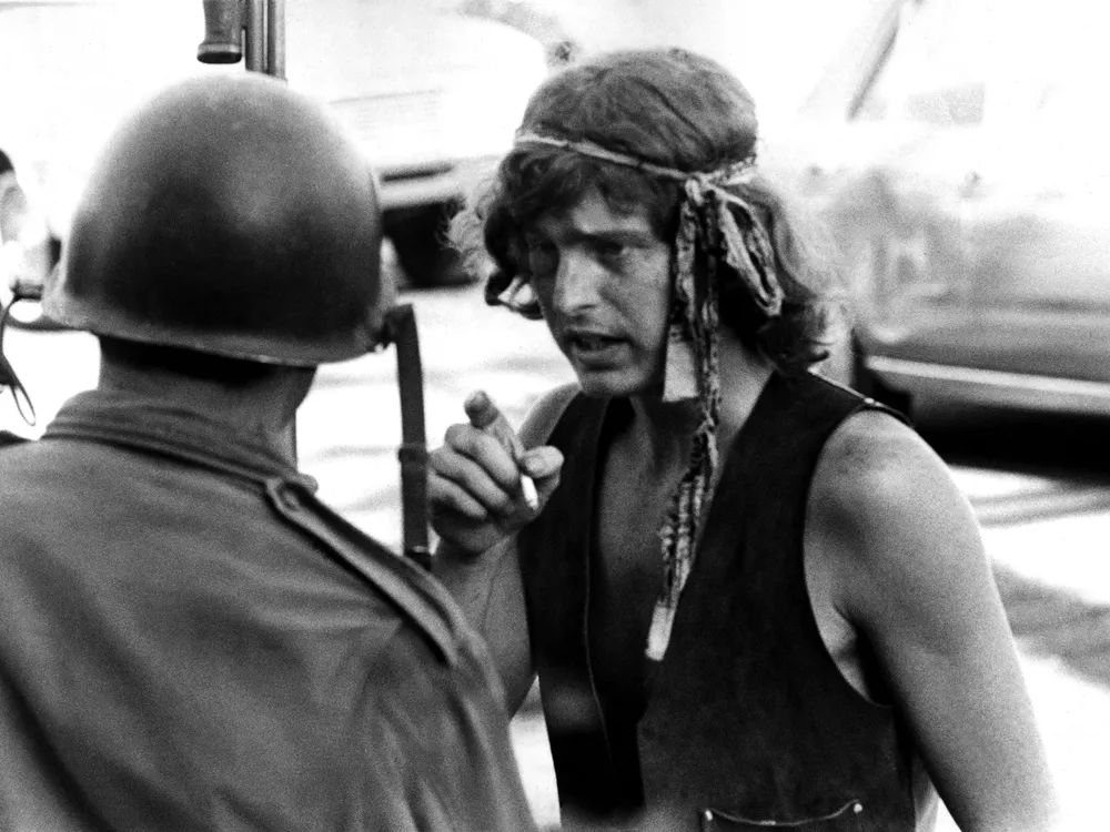 protestor smoking 1969 Berkeley