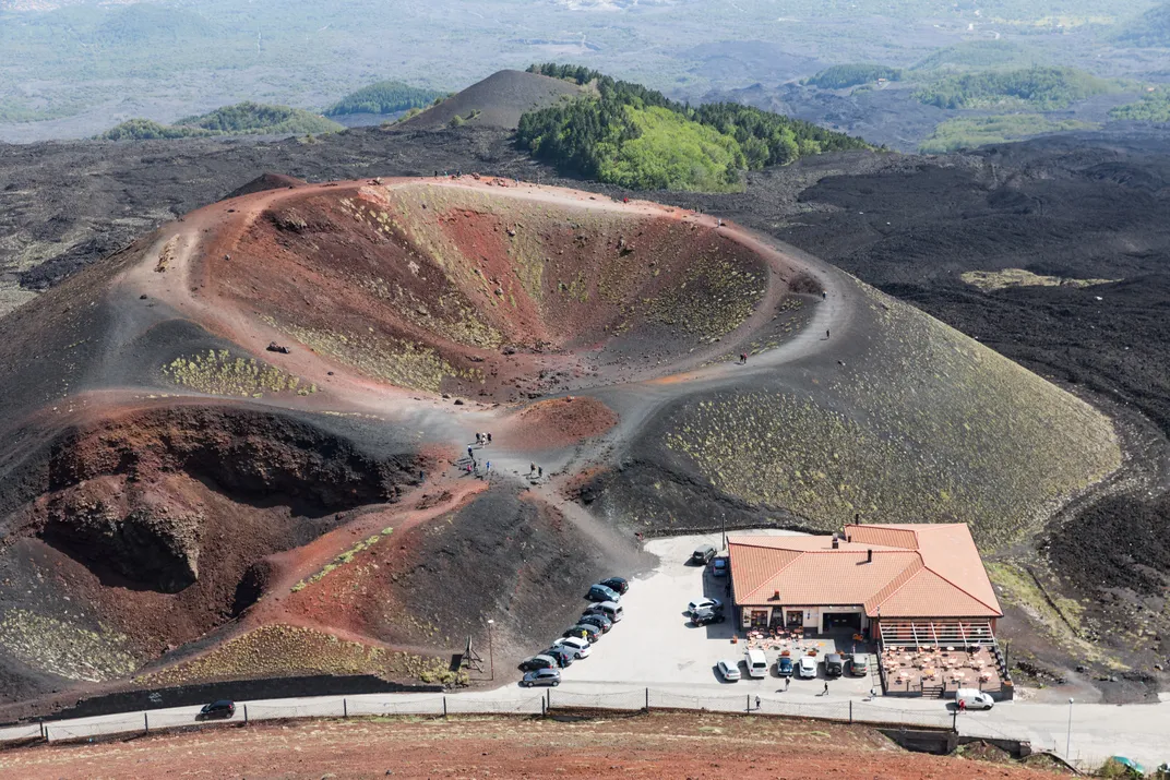 Hiking one of the craters of Mt. Etna