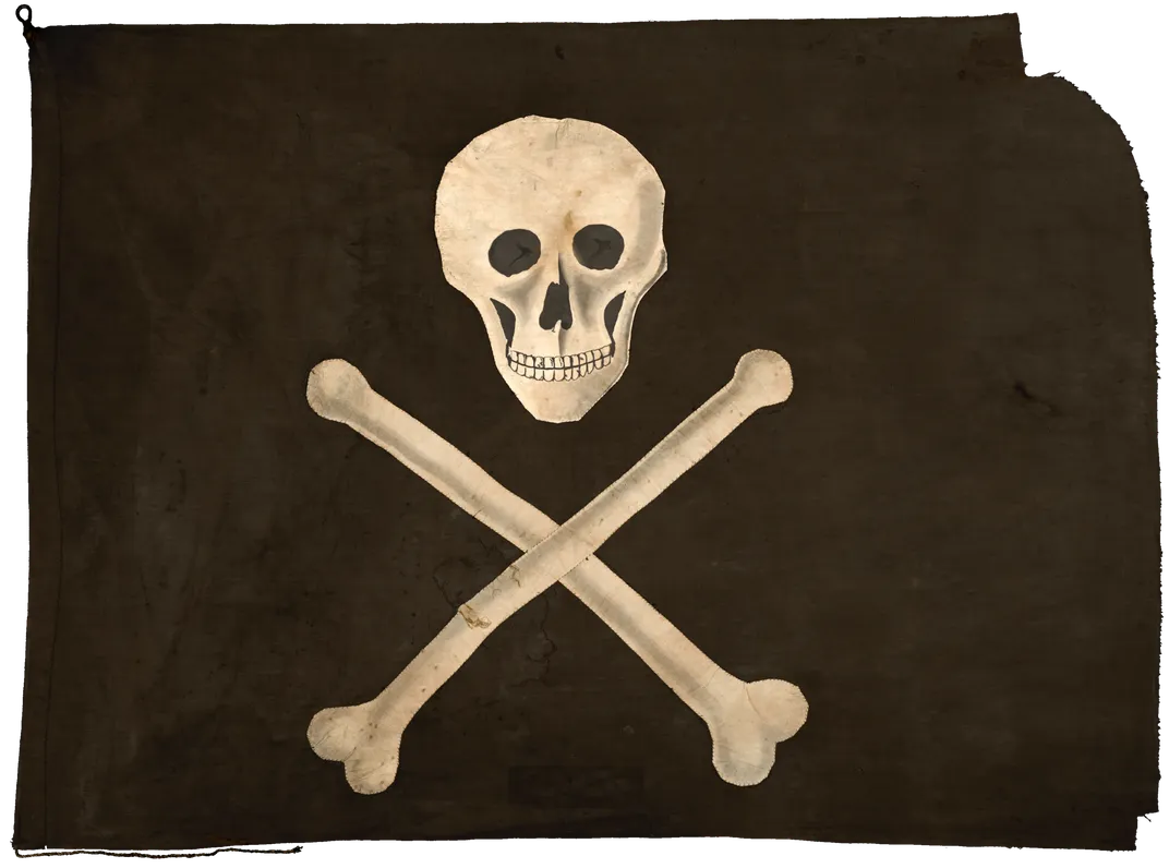 A Jolly Roger pirate flag
