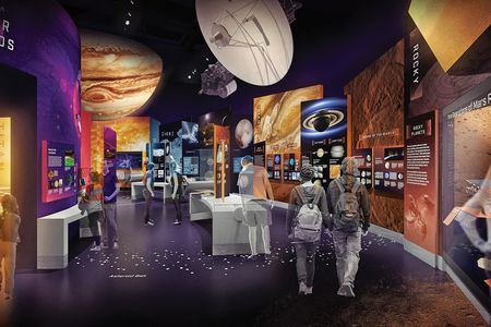 Visitors to the Kenneth C. Griffin Exploring the Planets Gallery will start at the icy bodies beyond our solar system, and travel inward to the warm, life-giving sun.