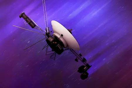 An artistic rendering of one of the Voyager probes.