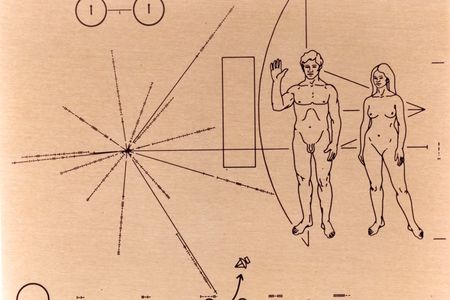 Image on the original Pioneer 10 and 11 plaques