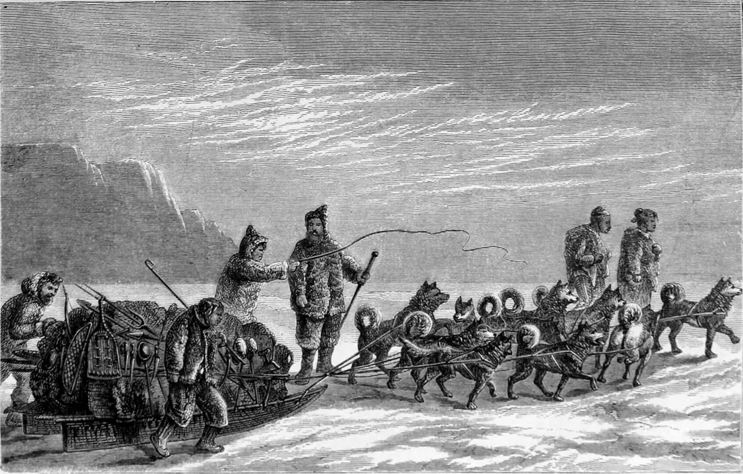 An illustration from Charles Francis Hall's 1864 book, Life With the Esquimax