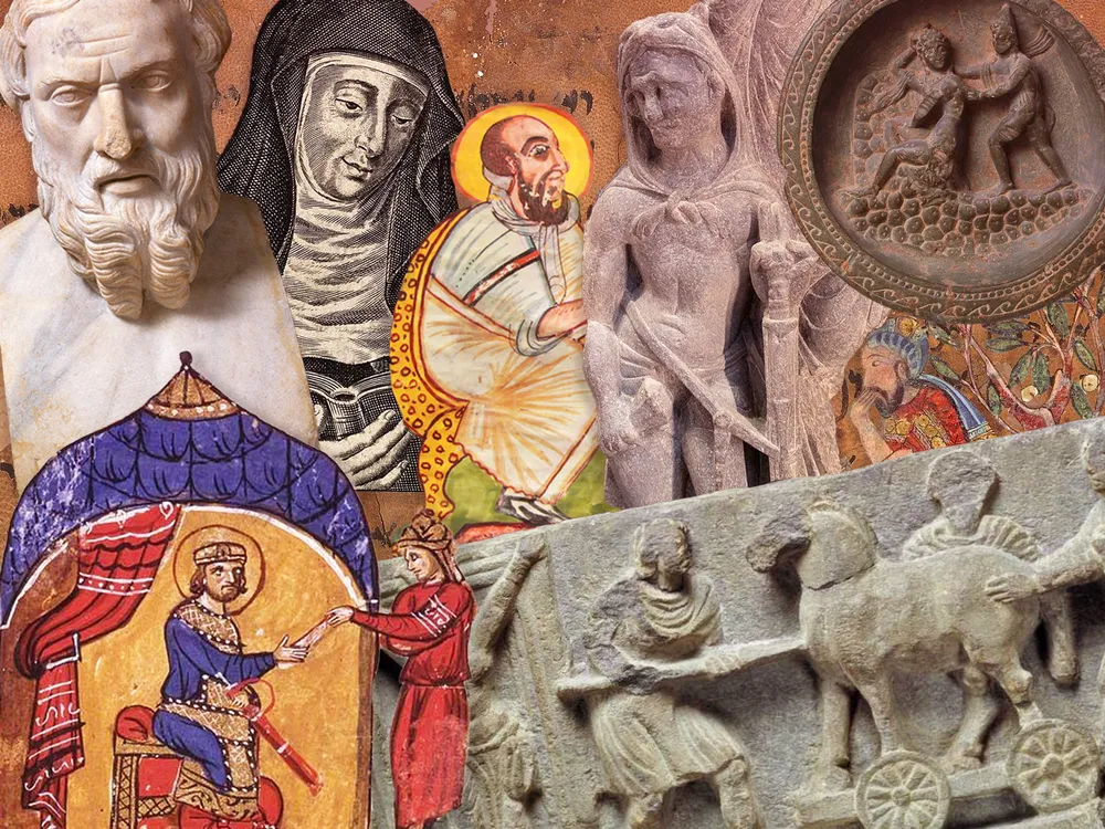 Illustration of Greek and Roman influences around the medieval world