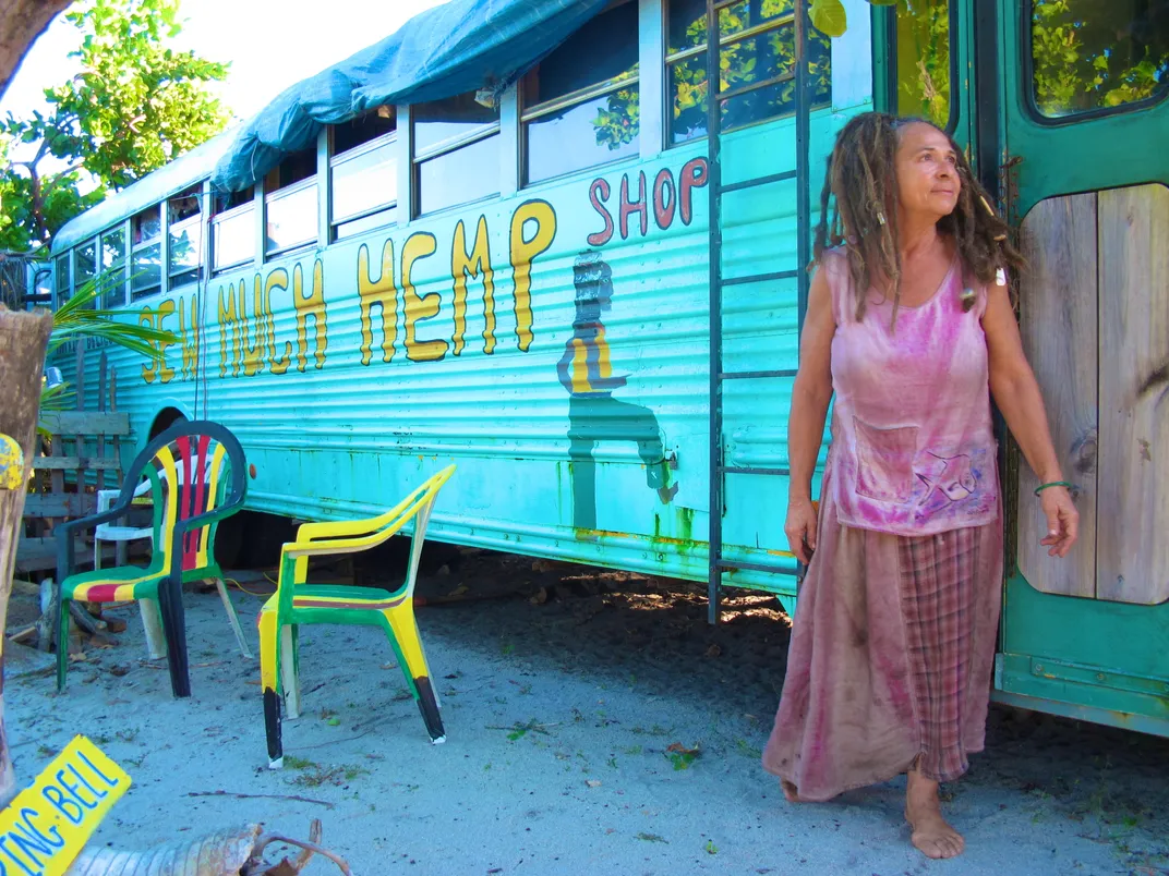 Barbara lives in the 'Sew Much Hemp' bus off a dusty road in Hopkins ...