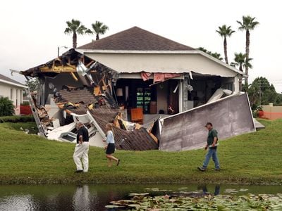 A sinkhole from 2012 that swallowed the back of a home at Shoal Drive in Hudson. At the time the picture was taken, Pasco County Fire officials said the sinkhole is currently 40 feet wide and 20 feet deep.