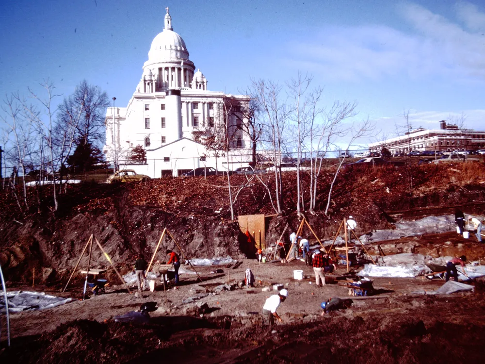 Photo of 1982 excavation at North Shore site