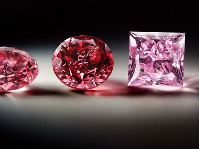 Pink diamonds form when the gems&#39; crystalline structure gets bent under intense pressure.