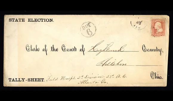 an absentee ballot used during the Civil War
