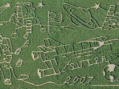 In 2007, Suter's Produce in Pandora, Ohio, incorporated a space theme into its corn maze, and with good reason. "We're about 30 to 35 miles from Wapakoneta, Ohio, which is Neil Armstrong's birthplace," says Jerry Suter. "We've always been interested in space."