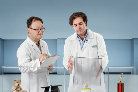 Doo Yeon Kim, left, and Rudolph Tanzi