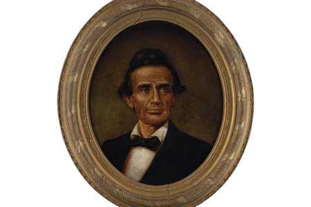 This 1860 portrait of Abraham Lincoln, believed to be by John C. Wolfe, depicts the young presidential nominee without his signature beard