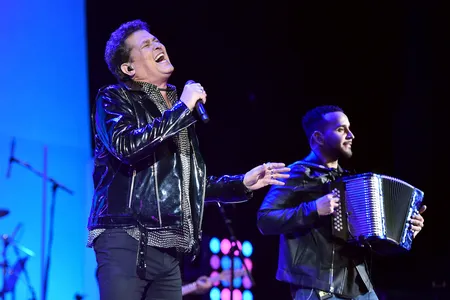 Carlos Vives performed onstage during the world premiere of Walt Disney Animation Studios' Encanto at El Capitan Theatre in Hollywood, California, in November.