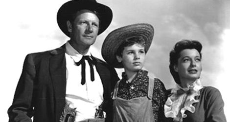 Joel McCrea, Dean Stockwell, and Ellen Drew in Stars in My Crown