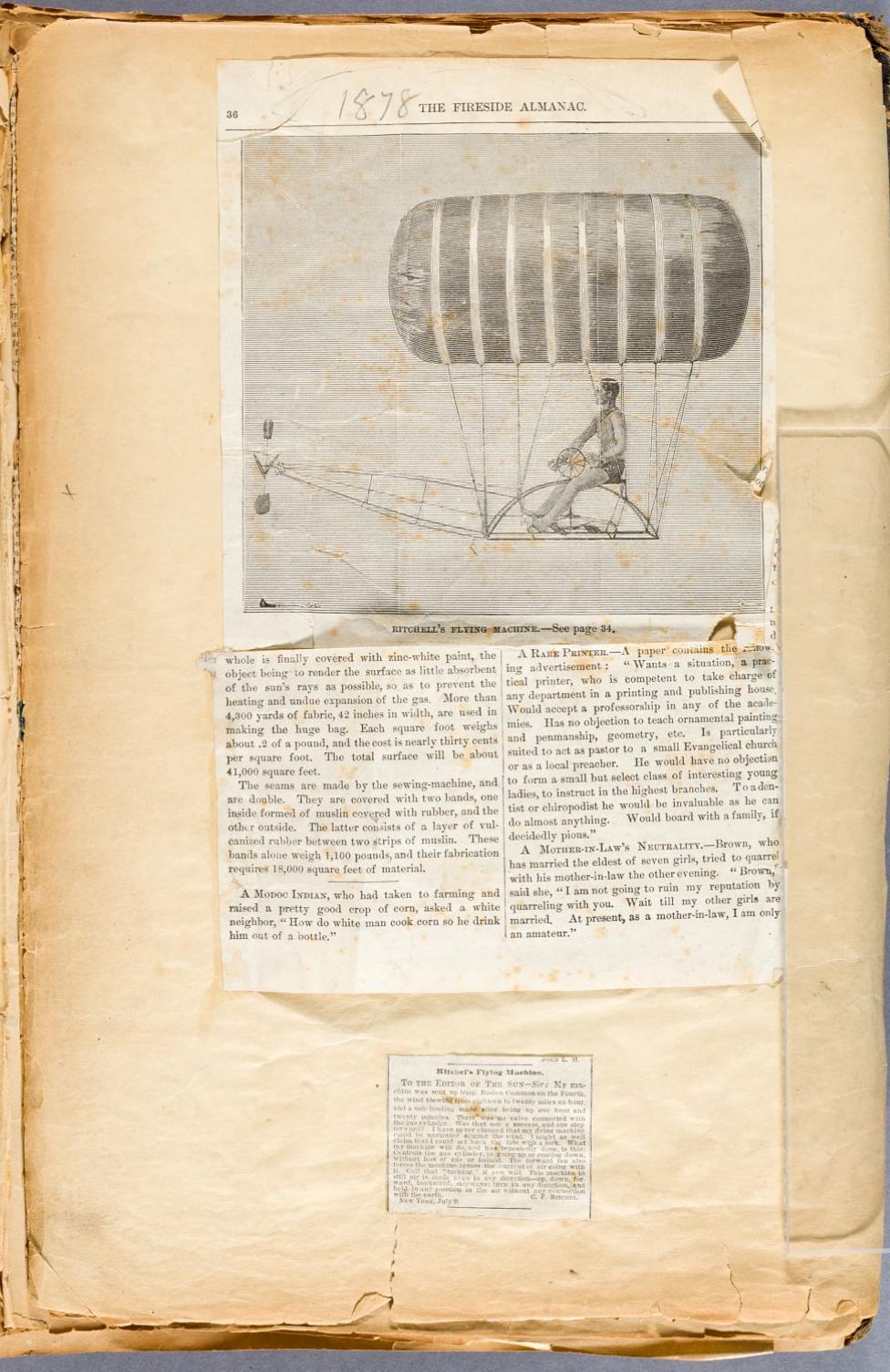 A page from Ritchel's ballooning scrapbook