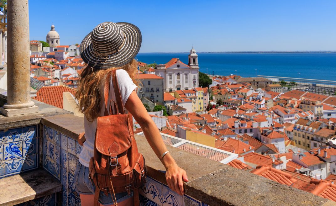 Looking out over Lisbon