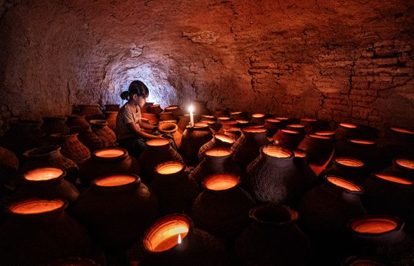 Candlelight Inside the Pottery Kiln thumbnail