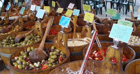 The olive bar at Salisbury Market