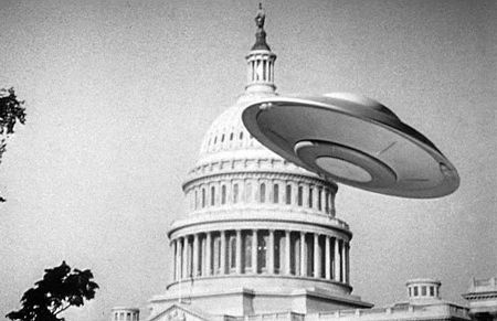 Film still from Earth vs. the Flying Saucers (1956)
