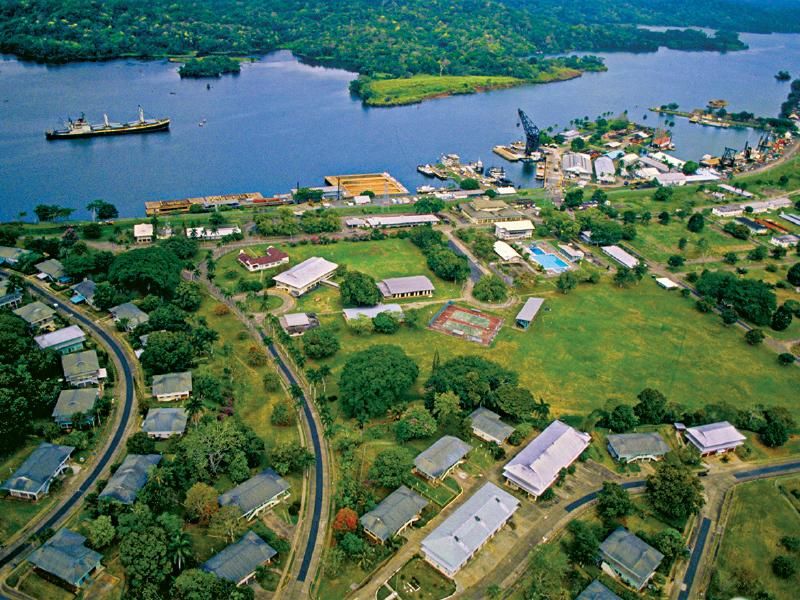 An aerial view of Smithsonian’s Tropical Research Institute