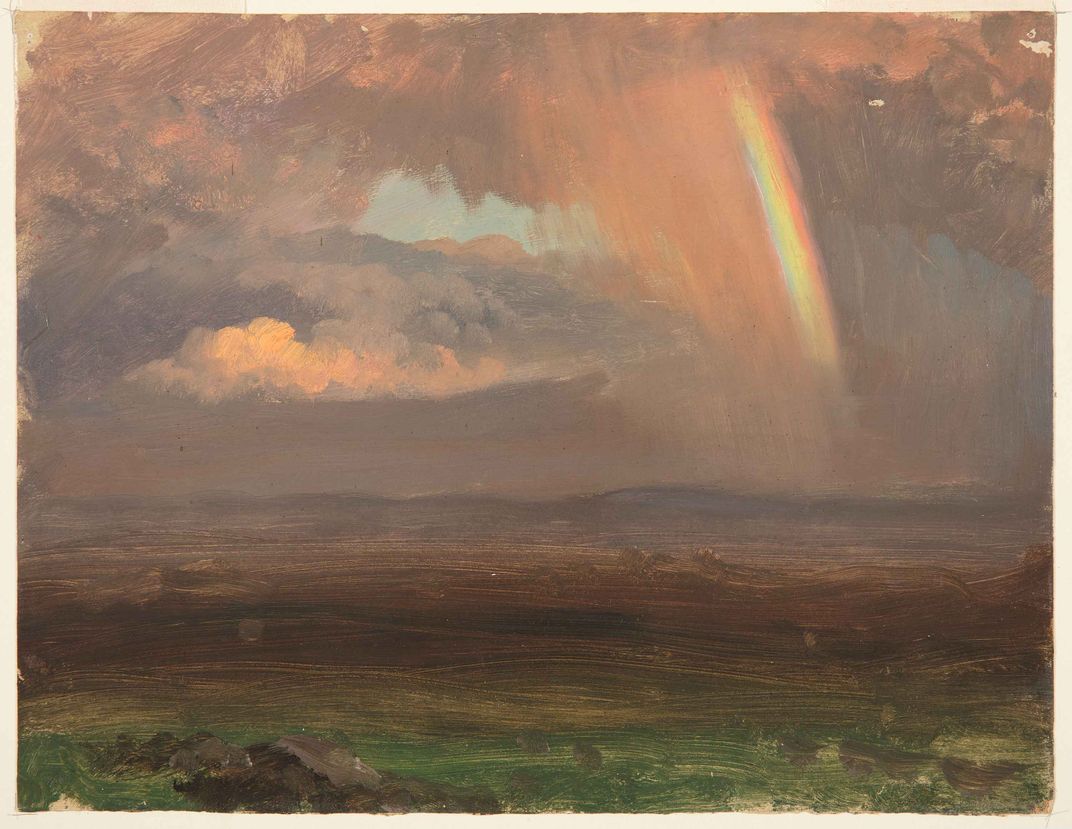 Drawing, Clouds and Rainbow, Jamaica, 1865, Frederic E. Church