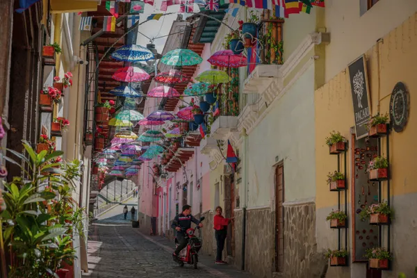 Colorful Umbrella Alley of Ecuador thumbnail