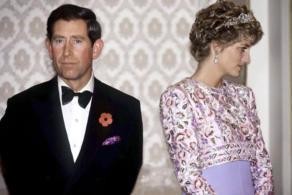 Prince Charles and Princess Diana in South Korea in November 1992