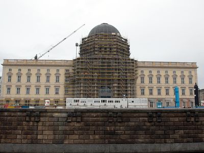 Much of the discussion has centered on the soon-to-be-finished Humboldt Forum, scheduled to open later this year that will house a large collection of ethnological artifacts.
