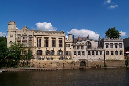 The York Guildhall, which sits on the banks of the River Ouse in northeastern England, is currently undergoing a major renovation. 