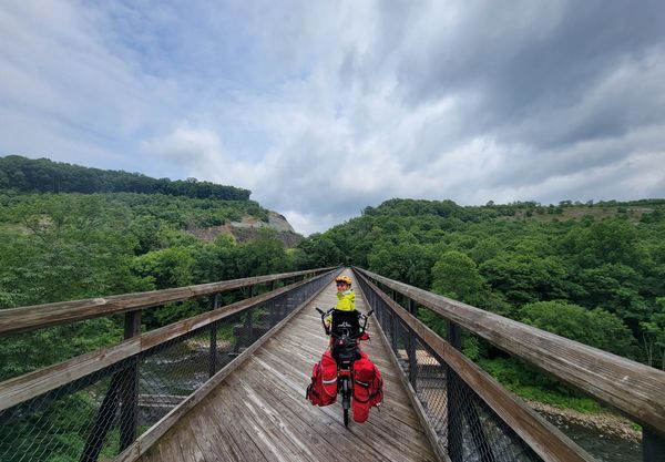 GAP Bike Trail: Former Railroad Bridge Crossing River thumbnail