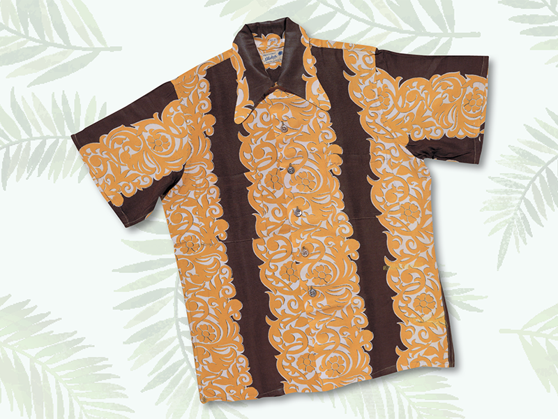 Ellery Chung's Tahitian print shirt design 