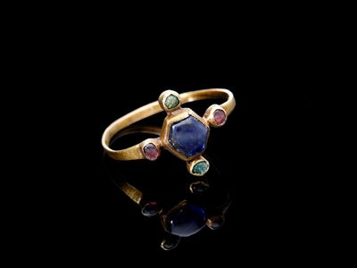 The well-preserved ring was found by a retired firefighter.