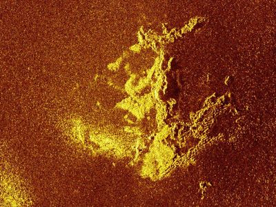 A sonar image taken on November 1 shows a rock formation.
