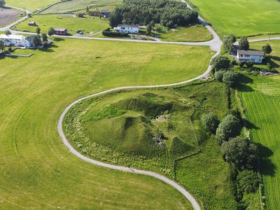 The burial mound is called Herlaugshaugen, and it&#39;s located in coastal Norway in a community called Leka.