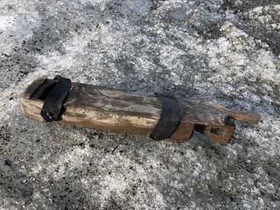 Archaeologists unearthed this well-secured wooden box near the melting Lendbreen glacier in Norway.