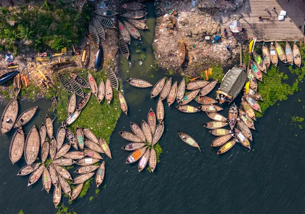 The beauty of the rows of boats at Sadarghat fascinates everyone. thumbnail