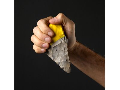 Handaxe #5 and Blade #9, BC-AD Contemporary Flint Tool Design series, designed by Dov Ganchrow and Ami Drach, 2011