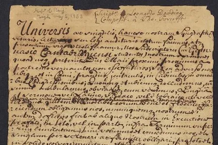 Students pledged to speak only Latin, Greek or Hebrew in each other's company in this 1712 note.