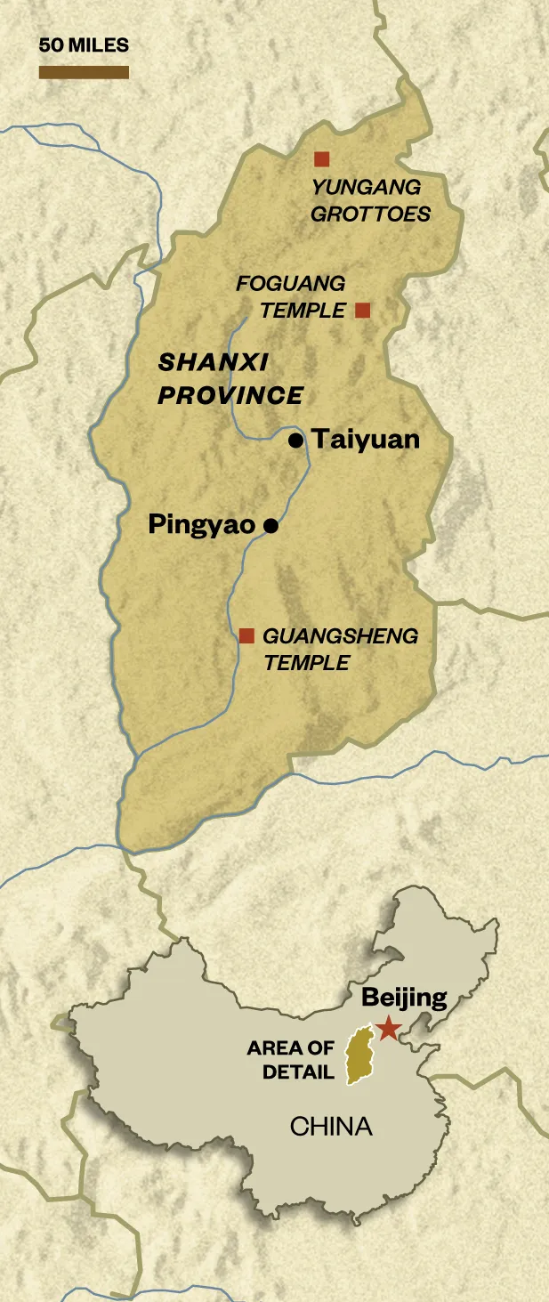 Lin Huiyin and Liang Sicheng map at the North Tomb