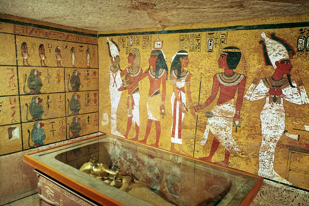 The burial chamber of King Tut's tomb