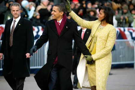 “First ladies still tend to be more mysterious than the presidents,” says Smithsonian curator Lisa Kathleen Graddy. “We’re always hoping once the First Lady is out of office (above: Michelle Obama and President Barack Obama, January 20, 2009) she’s going to let us in a little more.”