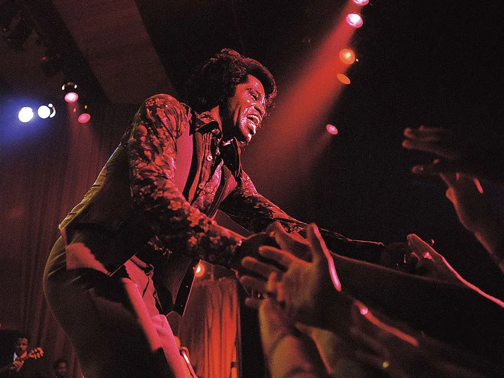 James Brown performs in 1979