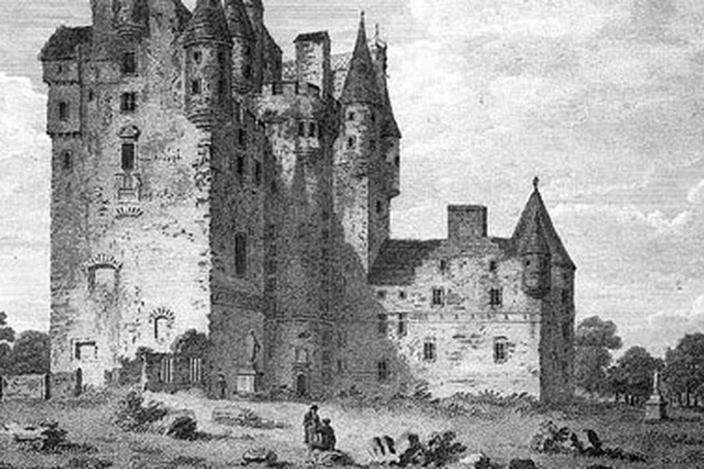 Glamis Castle in the 18th century, shortly before its "mystery" began.