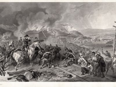 Engraving of General Sherman&#39;s &quot;March to the Sea&quot;