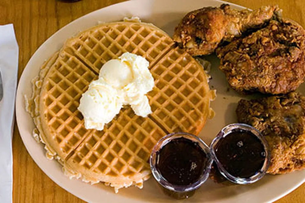 Chicken and waffles from Roscoe's