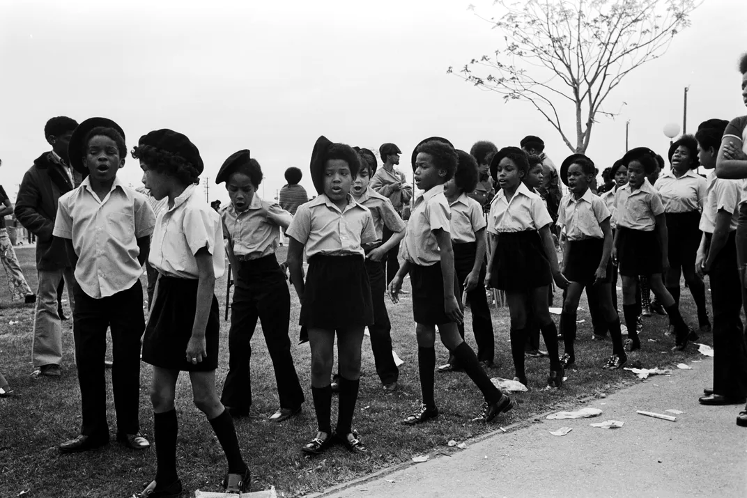 Children of Black Panther members at the party's Black Community Survival Conference in 1972