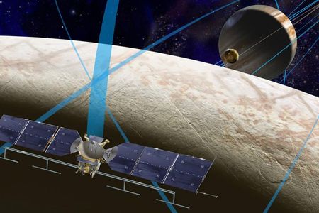 Artist's concept of the NASA Europa explorer of the 2020s.